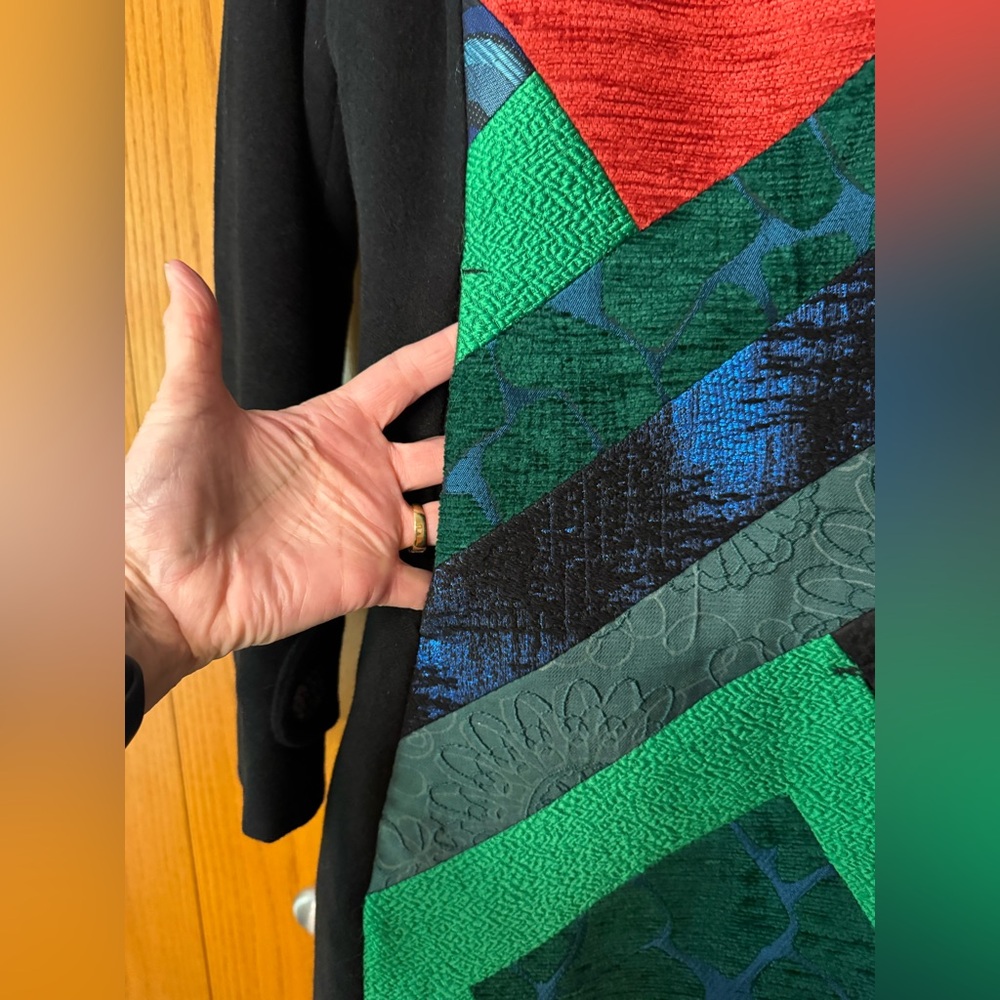 Desigual Black Jacket with Colorful Embroidery - Picture 4 of 11